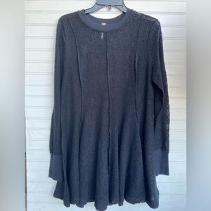 Free People Knit Lace Skated Dress Top